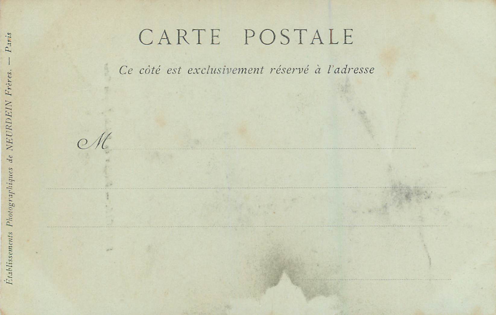 CPA Bourges Escalier du Palais Jacques Coeur — Rückseite