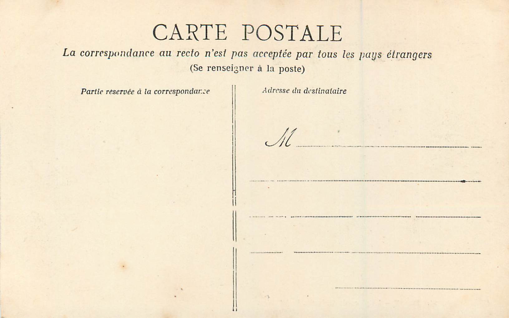 CPA Brest La Plac du Chateau Le Jet d'eau — Rückseite