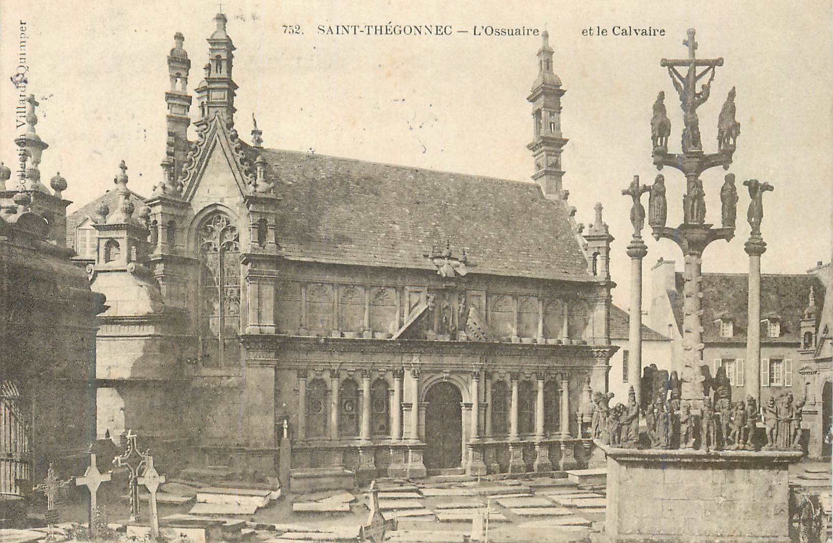 CPA Saint Thegonnec L'Ossuaire et Calvaire