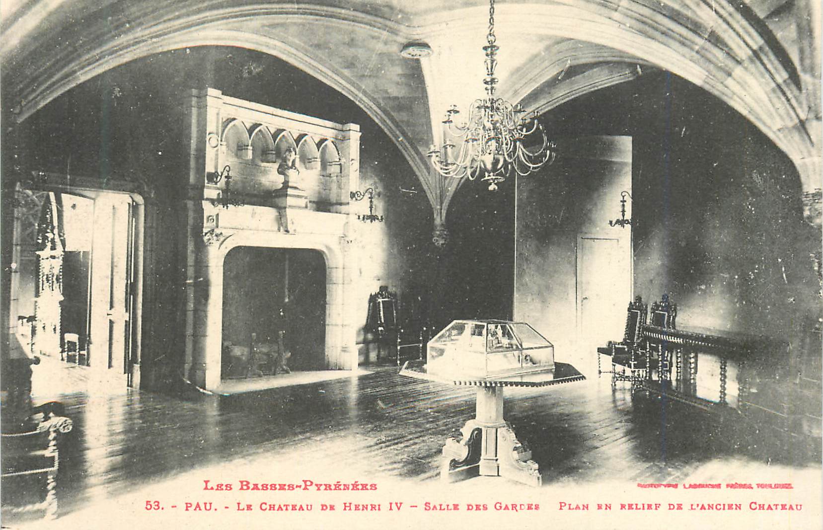 CPA Pau Le Chateau d'Henri IV Salle des Gardes Plan en relief de l'ancien château