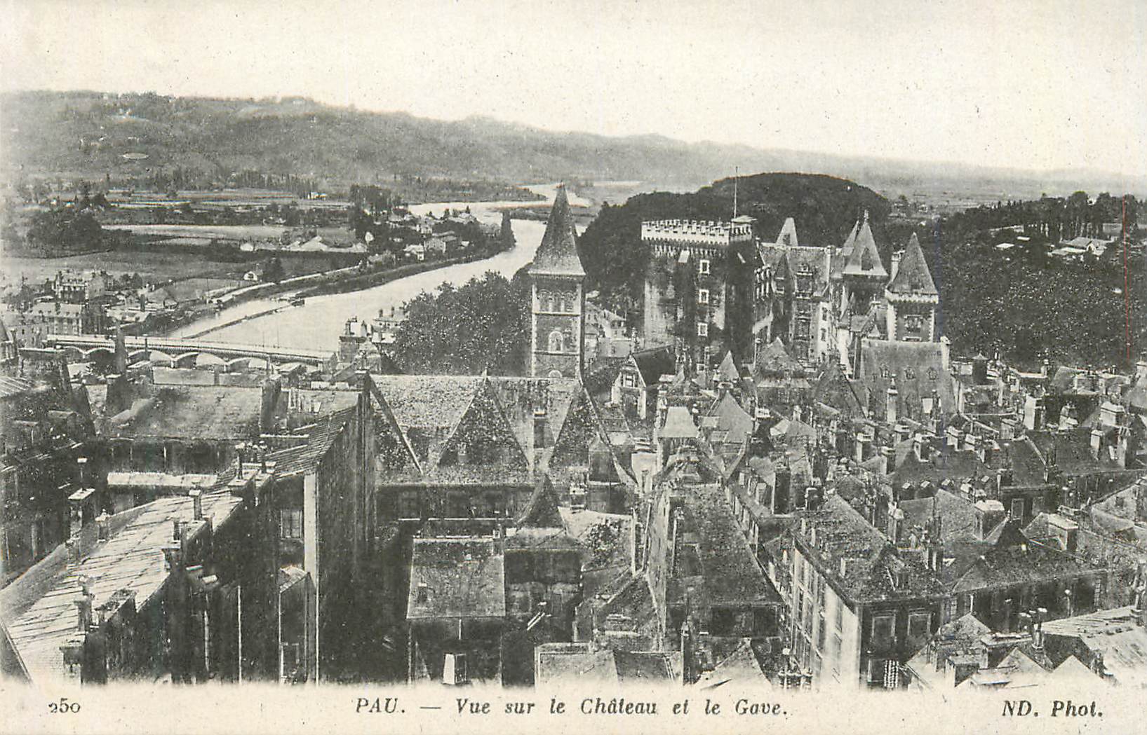 PAU — Vue sur le Château et le Gave — ND. Phot.