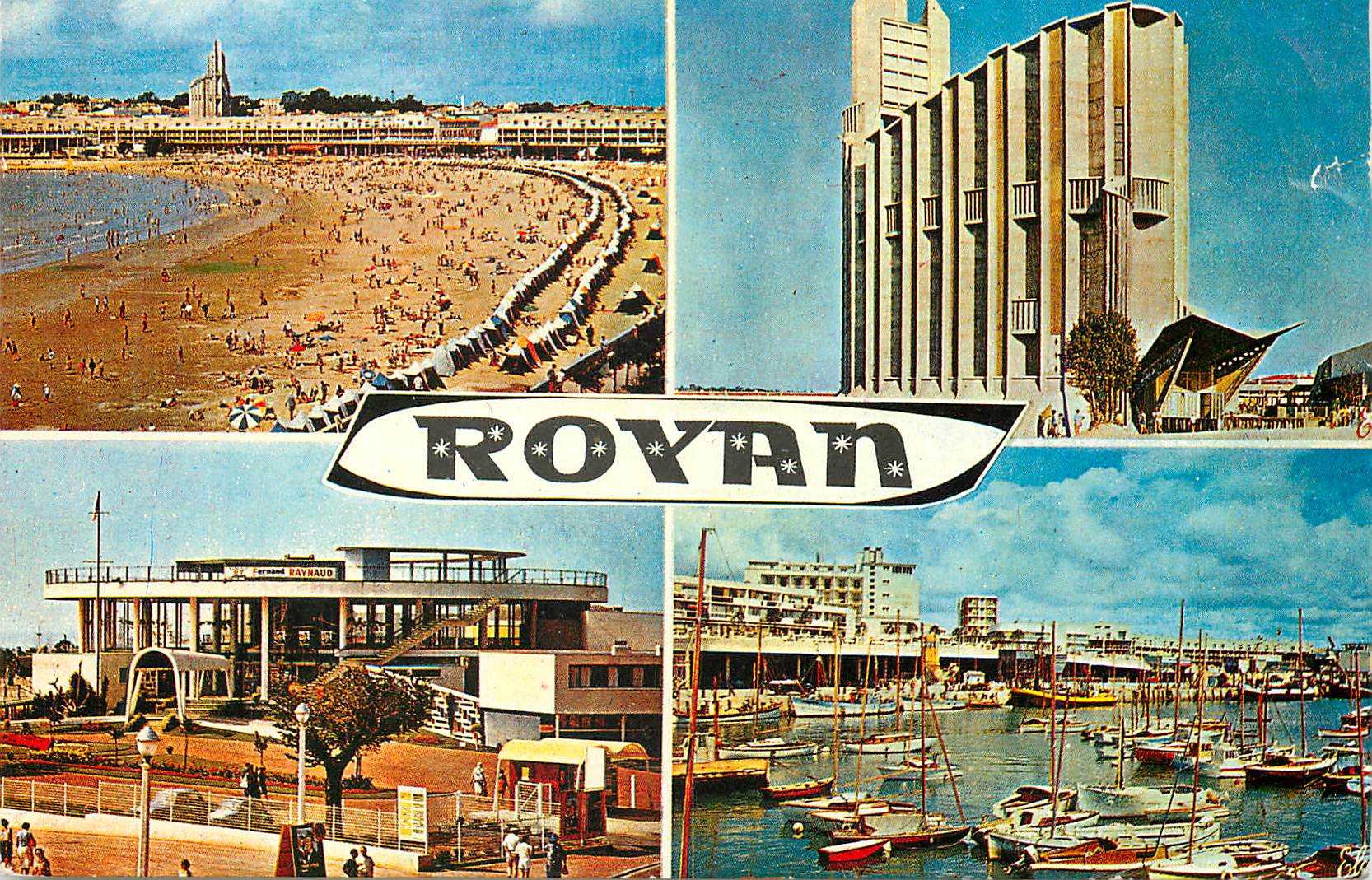 Royan — Plage, Front de Mer, Église, Casino, Port — Éditeur L. Chatagnéau, Bordeaux
