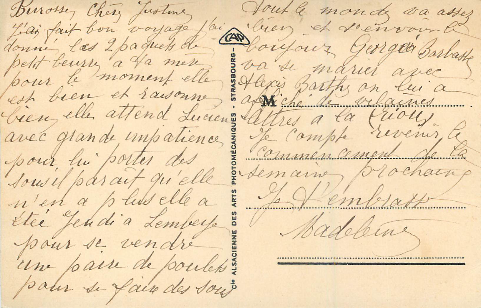 CPA Lourdes La Basilique et la Rosaire — Verso