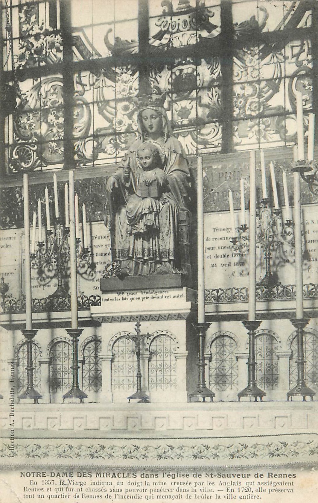 CPA Rennes Notre Dame des Miracles dans l'Eglise de St Sauveur