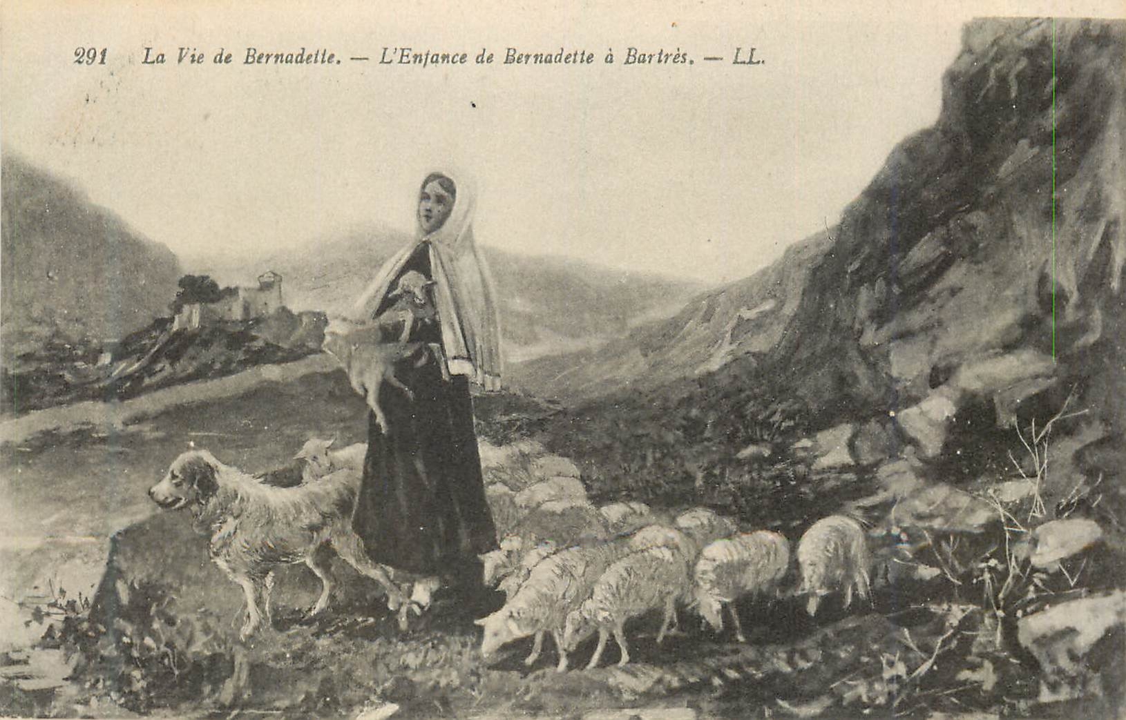 CPA La Vie de Bernadette L'Enfance de Bernadette a Bartres Moutons