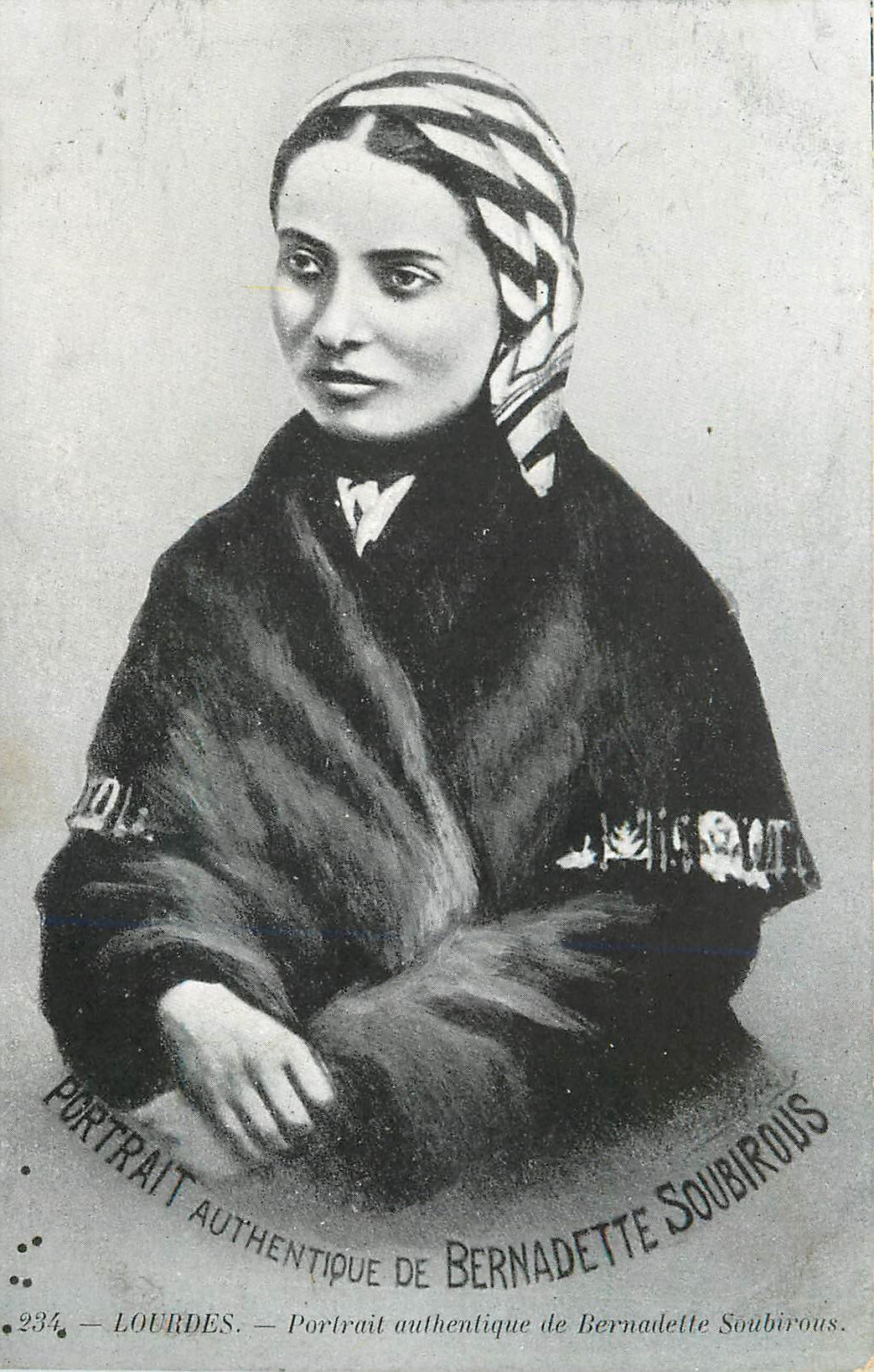 CPA Lourdes Portrait authentique de Bernadette Soubirous