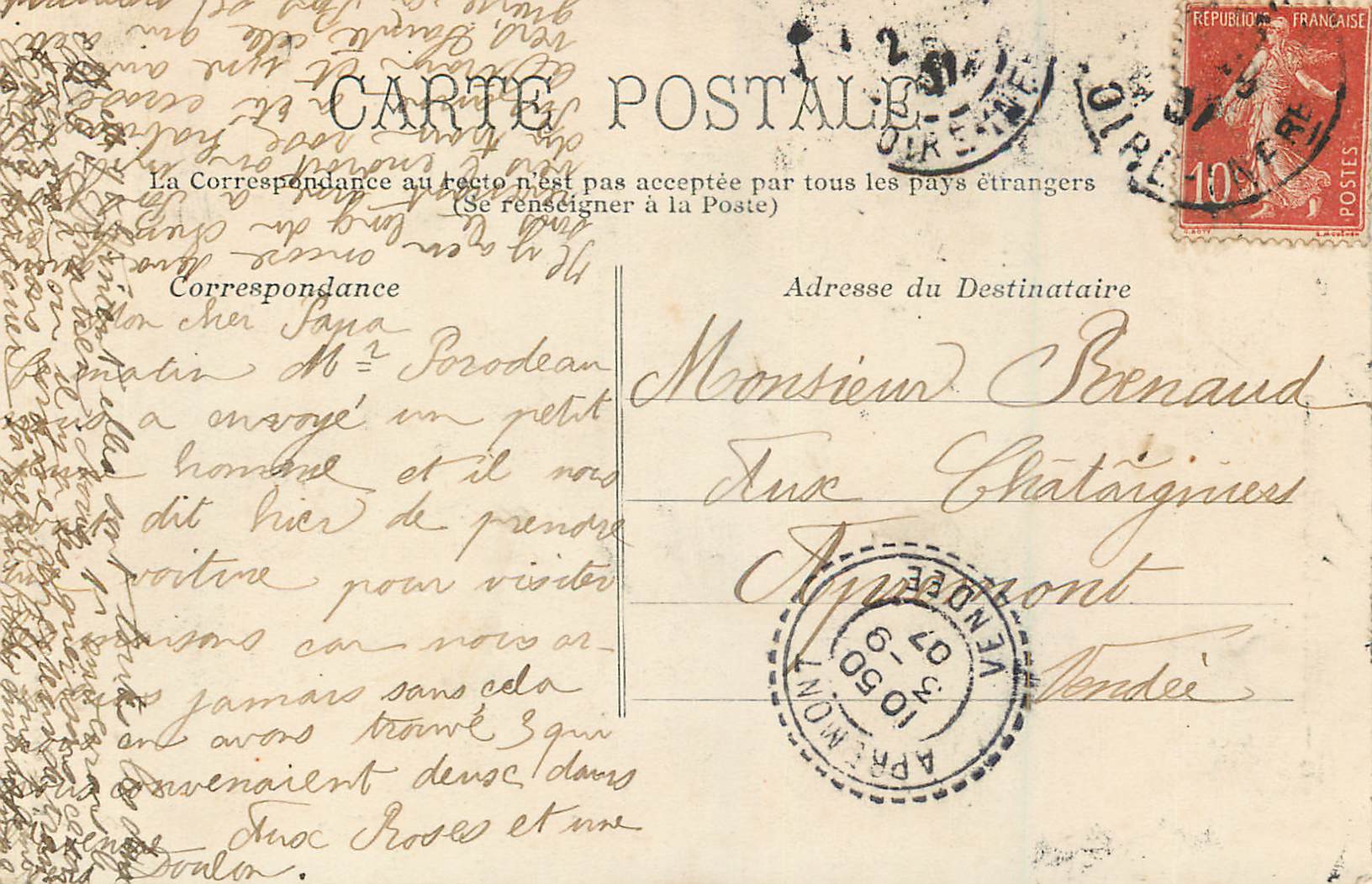 CPA Lourdes Le Calvaire Breton — Verso