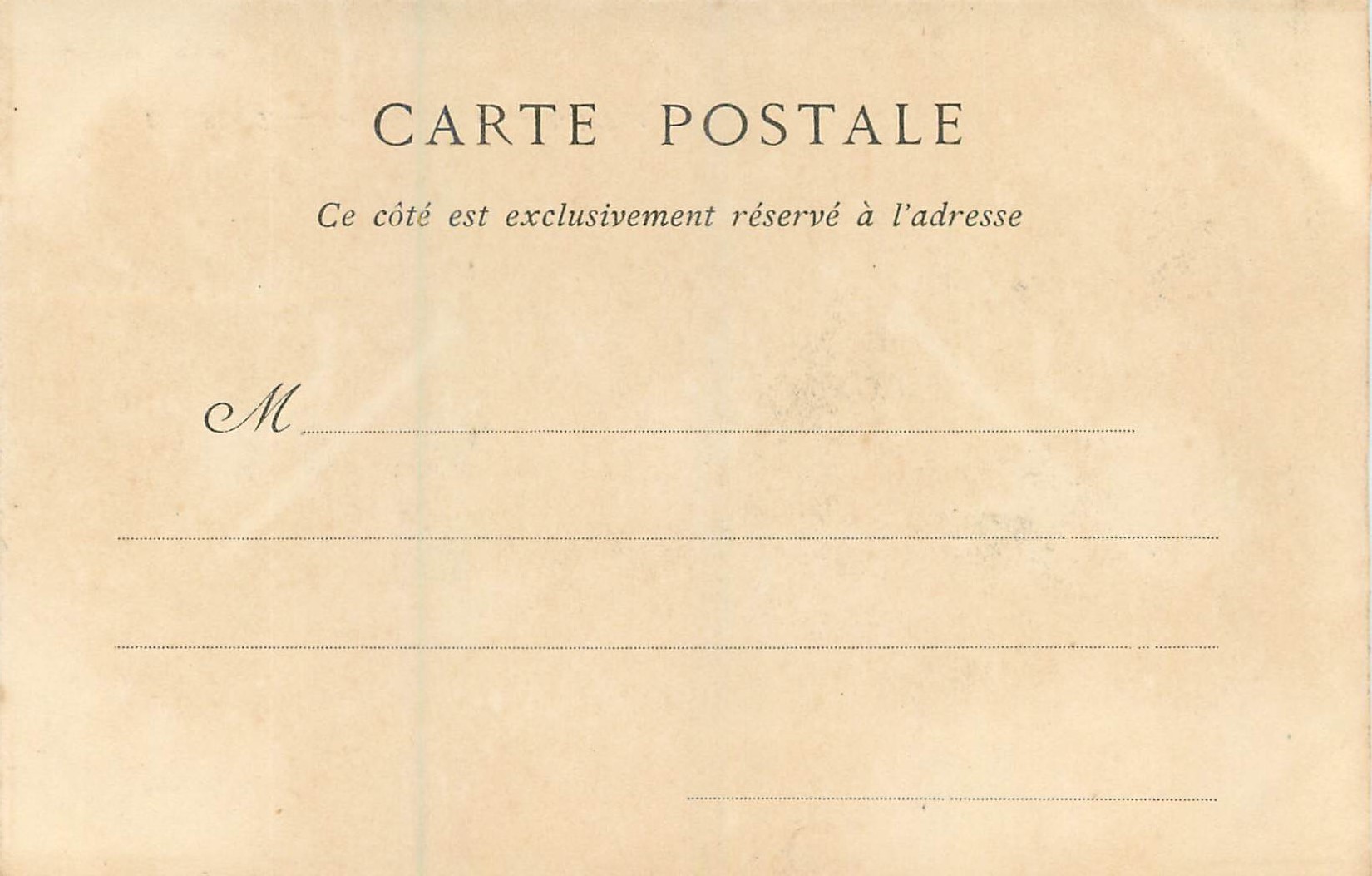 CPA Lourdes Le Chateau Fort (carte 1900) — Verso