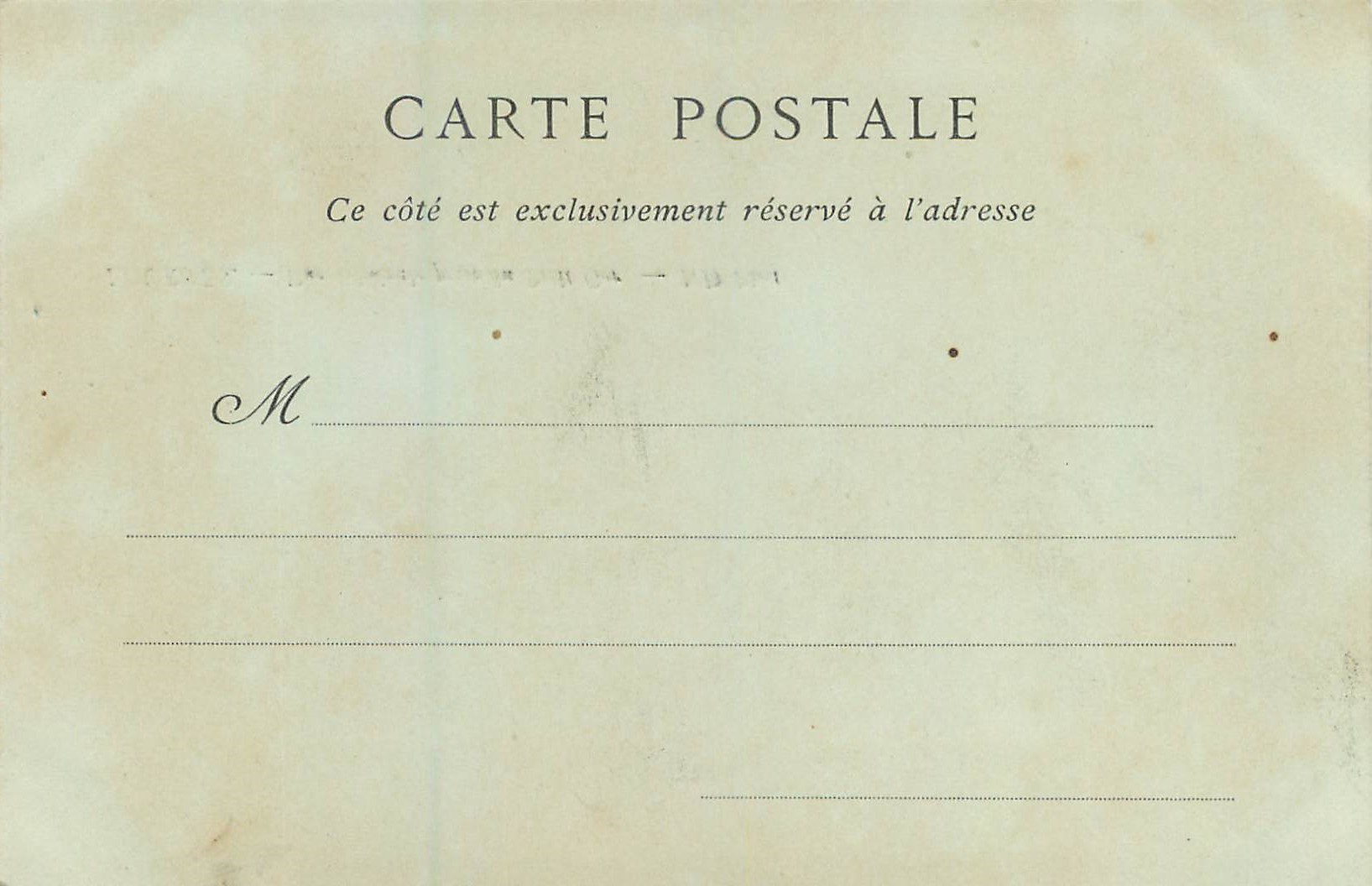 CPA Lourdes Vue Generale prise du Petit Ger (carte 1900) — Verso