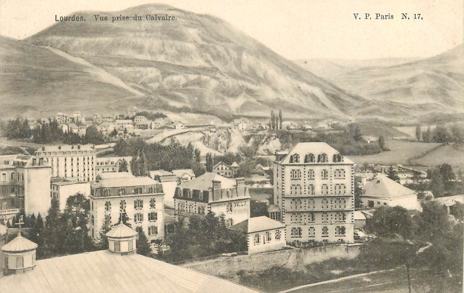 Lourdes. Vue prise du Calvaire — V.P. Paris N. 17