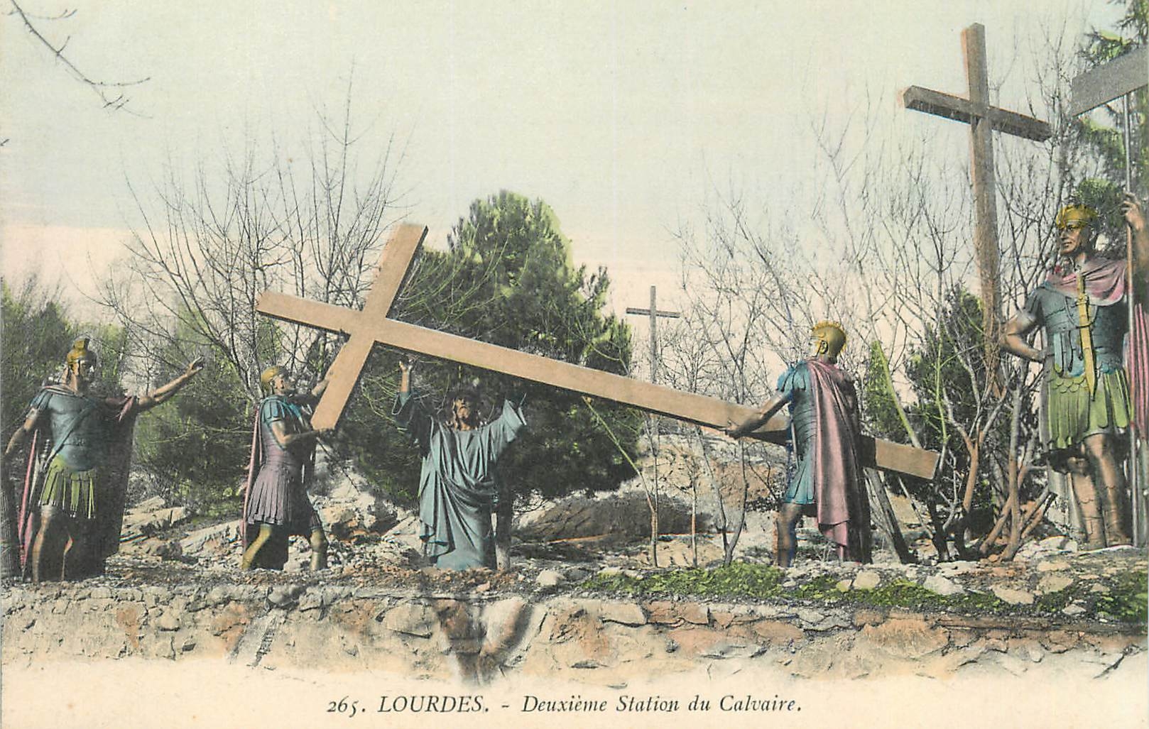 CPA Lourdes Deuxieme Station du calvaire