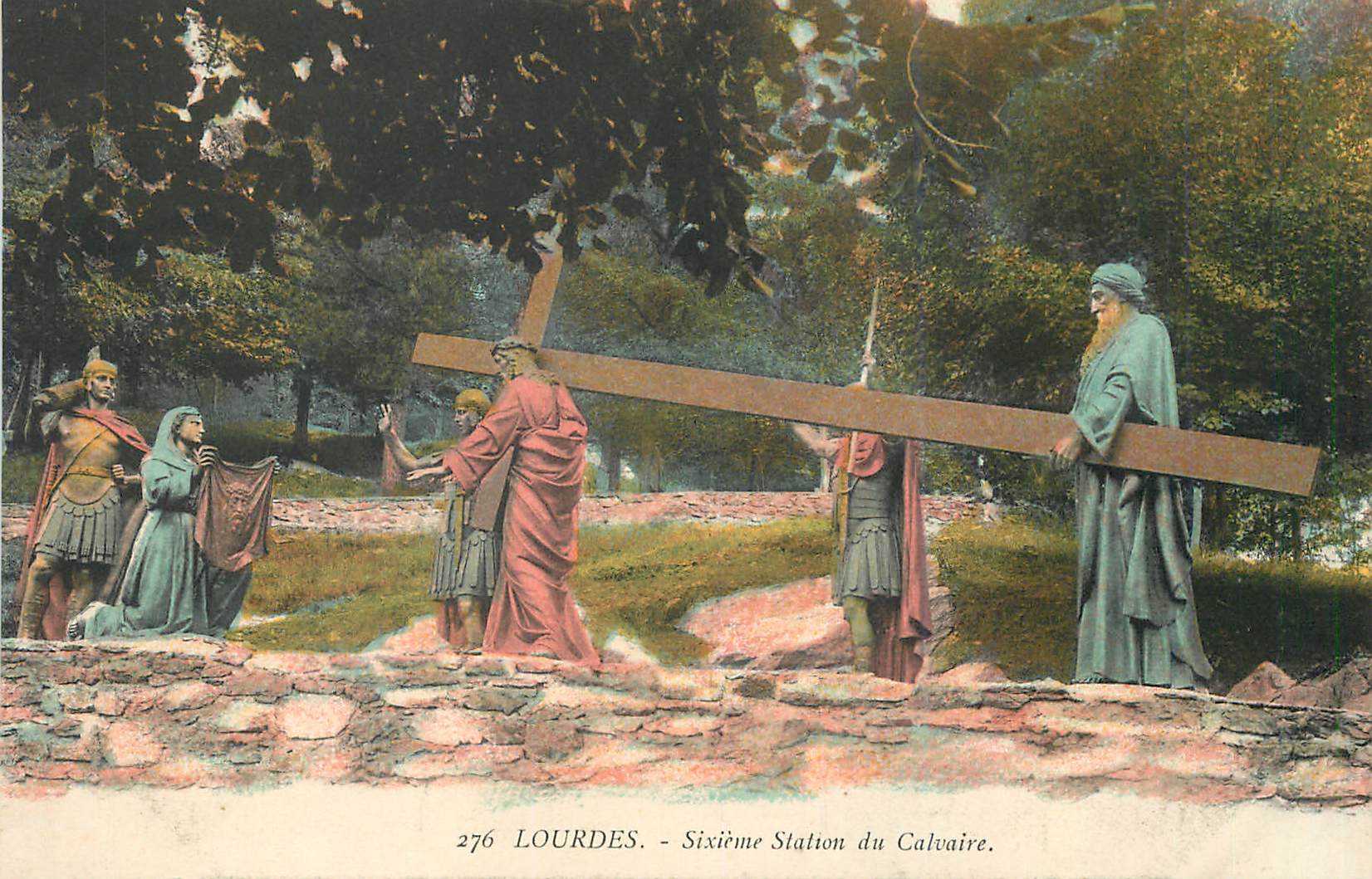 Lourdes — Sixième Station du Calvaire — Édition F. Viron, n° 276