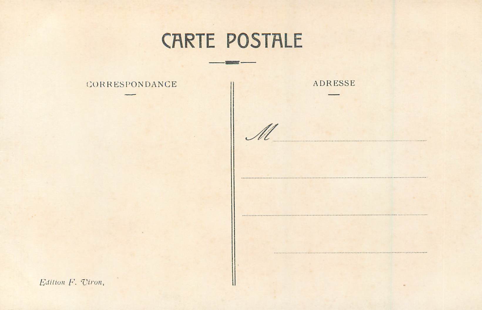 Lourdes — Sixième Station du Calvaire — Édition F. Viron, n° 276 — Rückseite