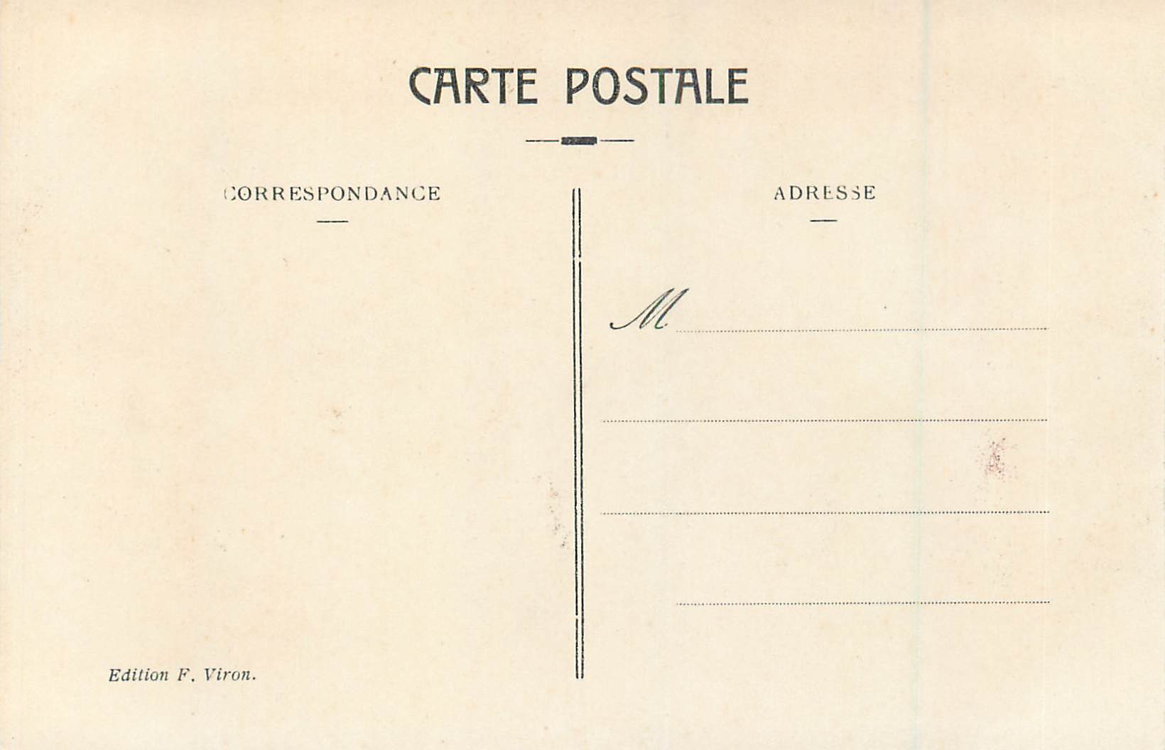 CPA Lourdes Quatrieme Station du calvaire — Verso