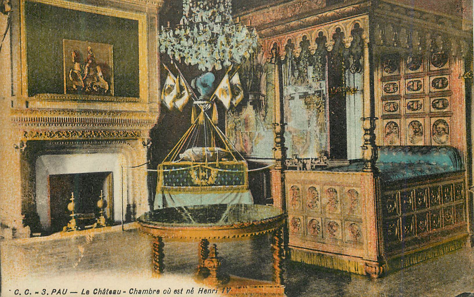 CPA Pau Le Chateau Chambre ou est ne Henri IV