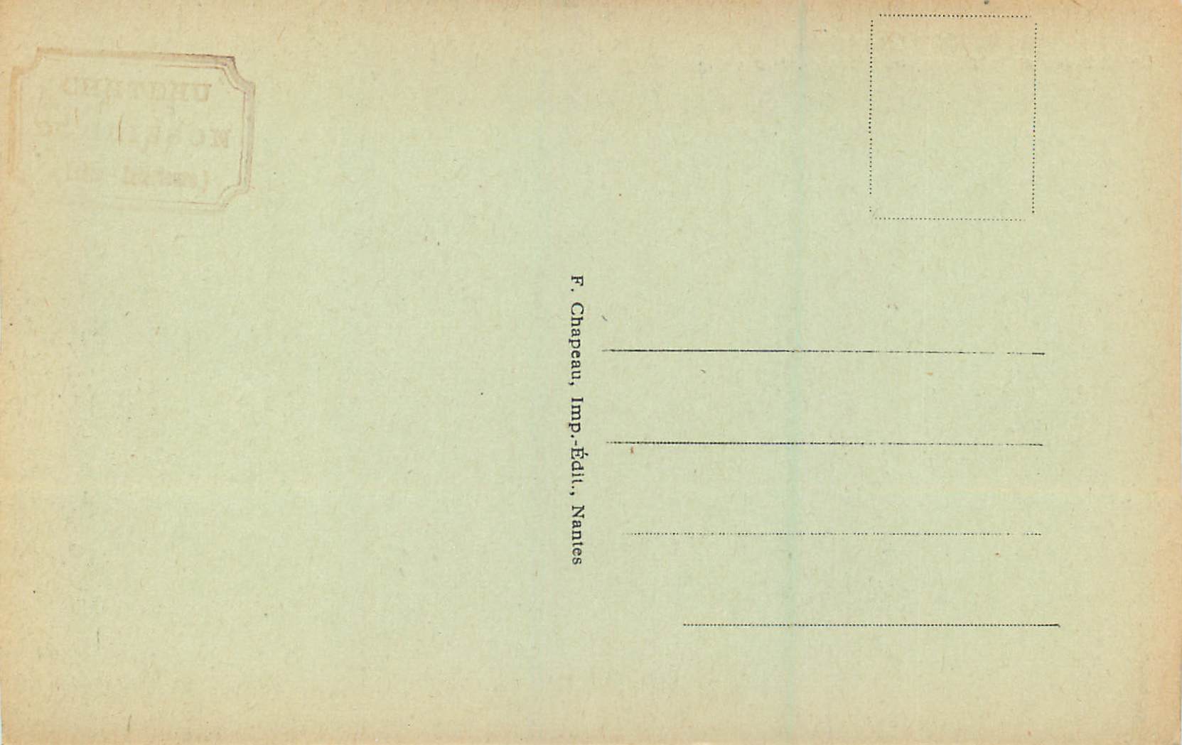 CPA Clisson (Loire Inf) Le Chateau et la Sevre au Pont du Nid d'Oie — Rückseite