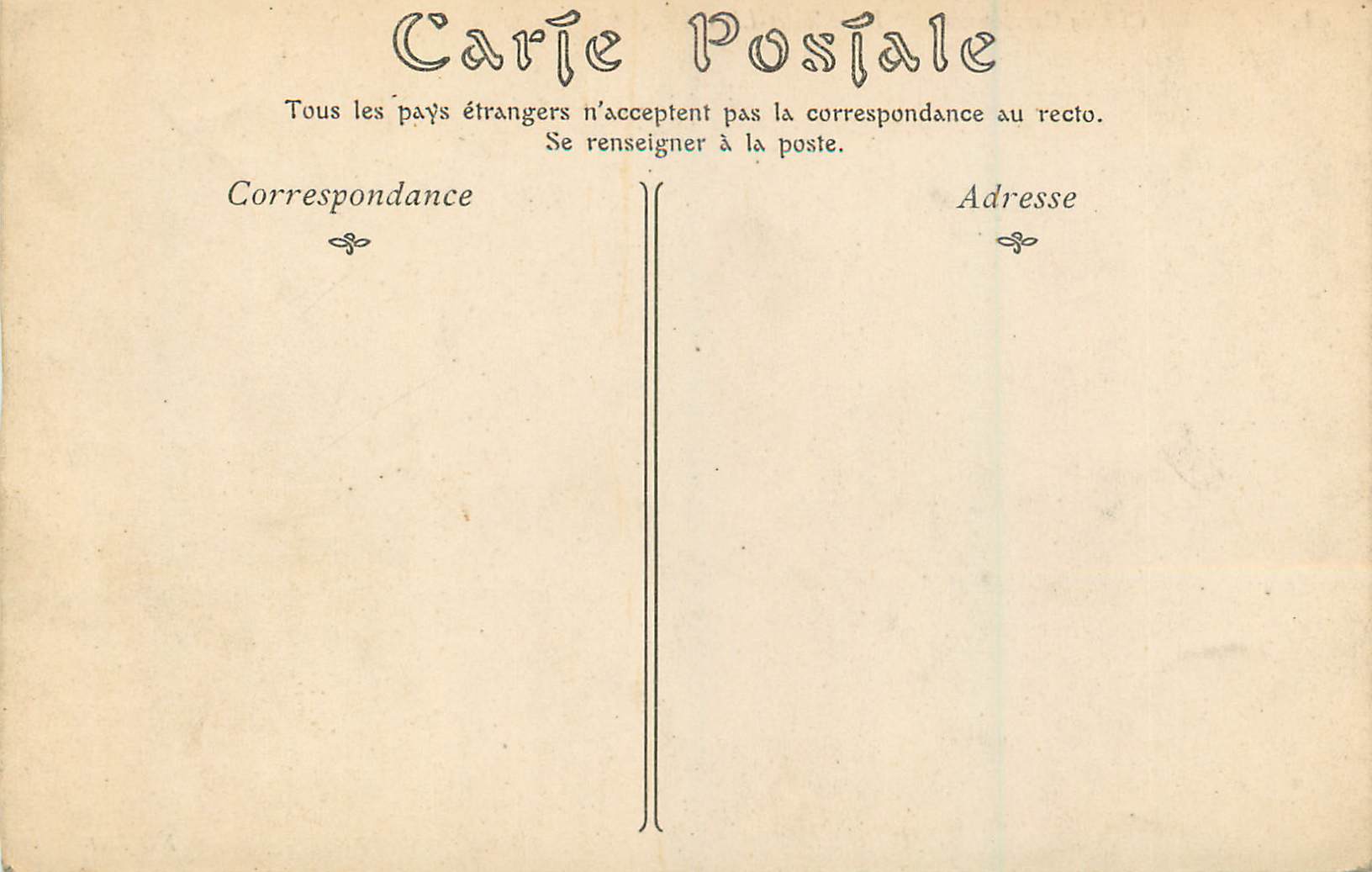 CPA Cite de Carcassonne Les Hautes Lices — Rückseite