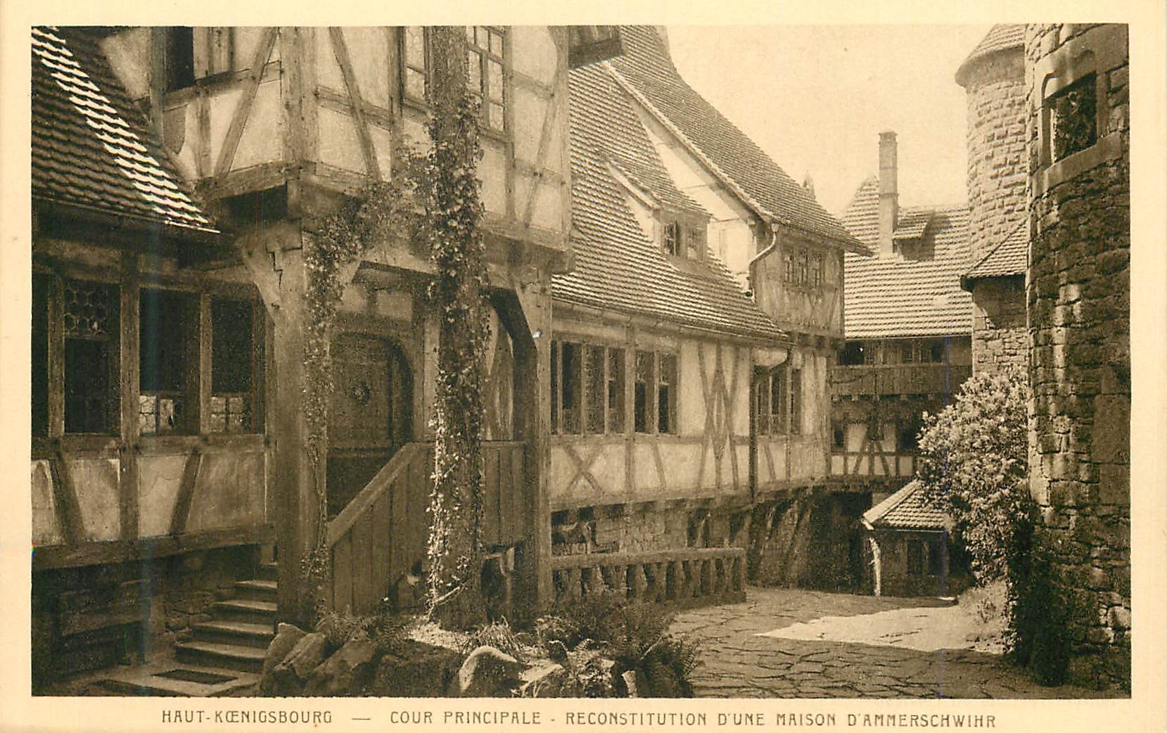 Haut-Kœnigsbourg — Cour principale — Reconstitution d'une maison d'Ammerschwihr