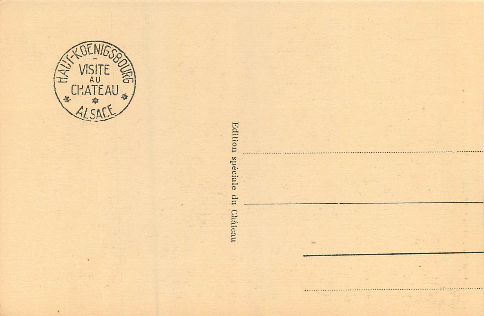 Haut-Kœnigsbourg — Grand Bastion (alt. 757 m) — Édition spéciale du Château — Verso