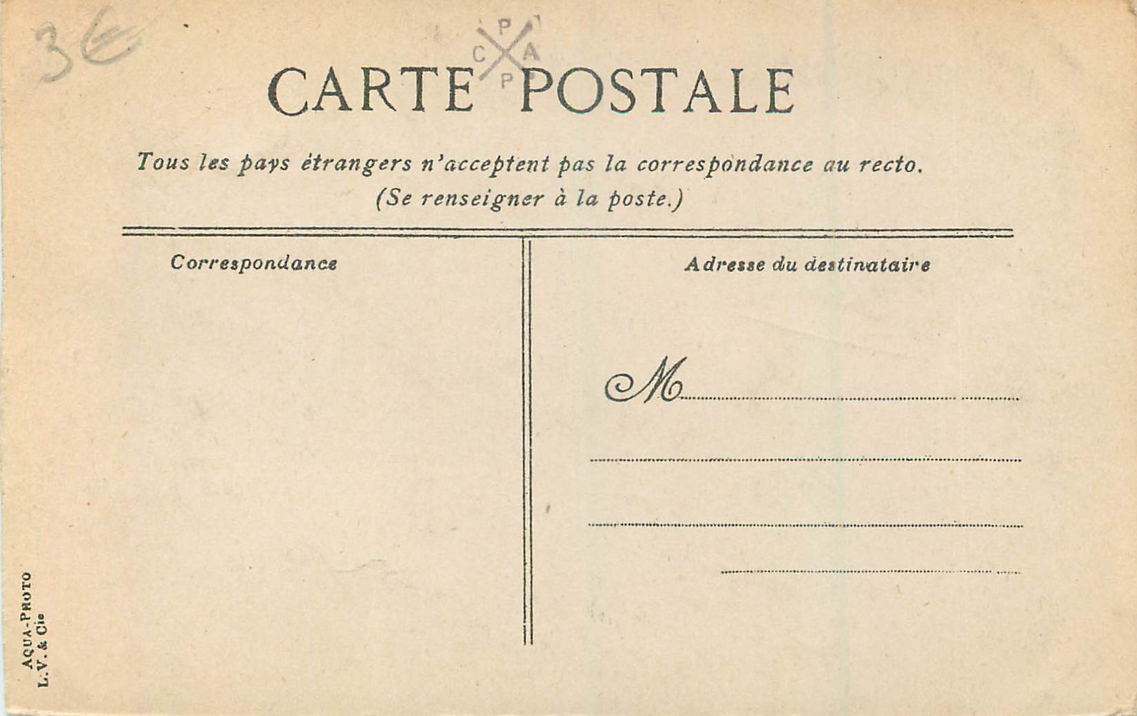 CPA Valence le Nouveu Port Peche — Rückseite