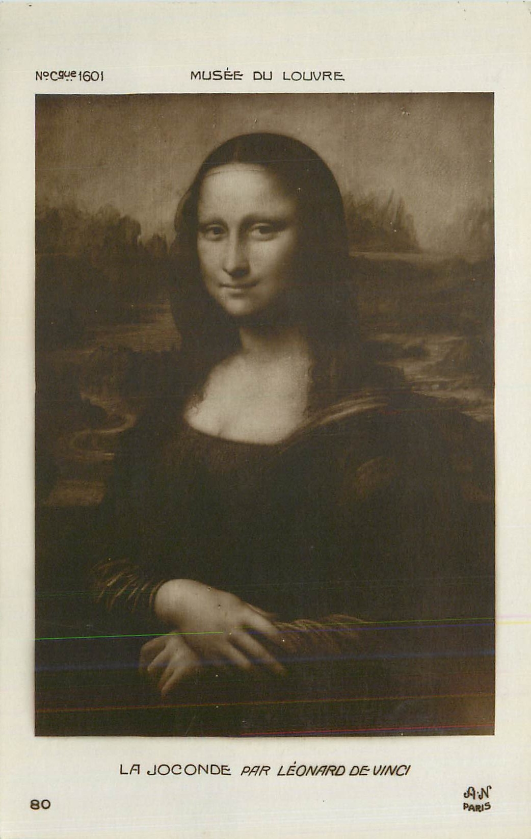 CPA Musee du Louvre La Joconde par Leonardo de Vinci