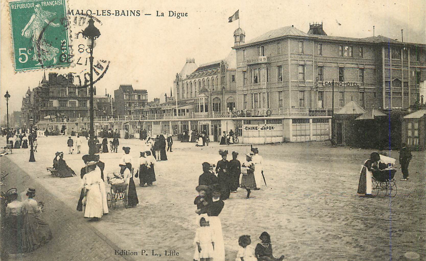 MALO-LES-BAINS — La Digue — Edition P. L., Lille