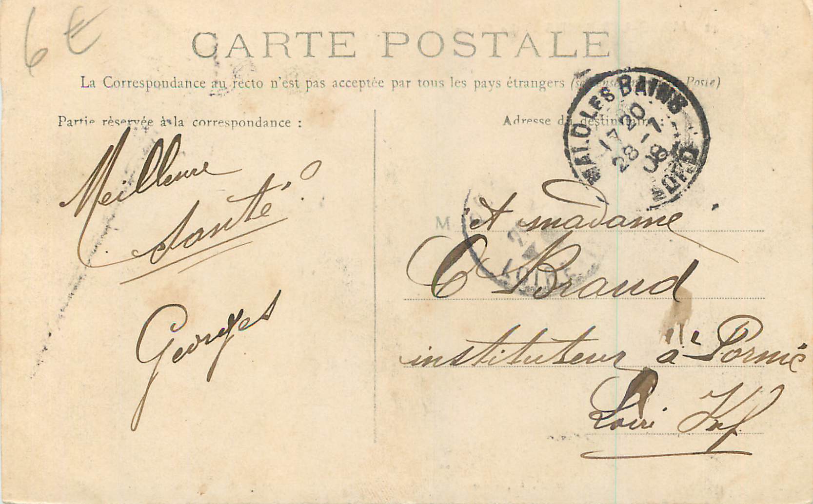 MALO-LES-BAINS — La Digue — Edition P. L., Lille — Rückseite