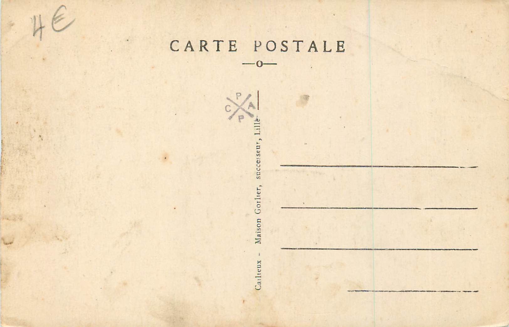 CPA Malo les Bains La Plage — Rückseite