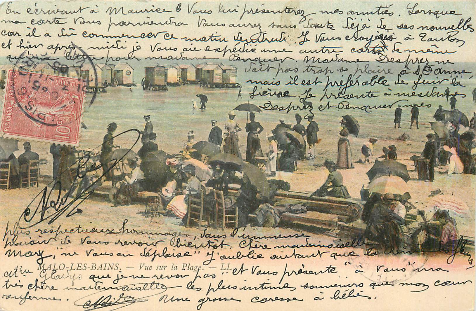 Maillo-les-Bains — Blick auf den Strand — L'Imprimerie Nouvelle Photographique, Paris