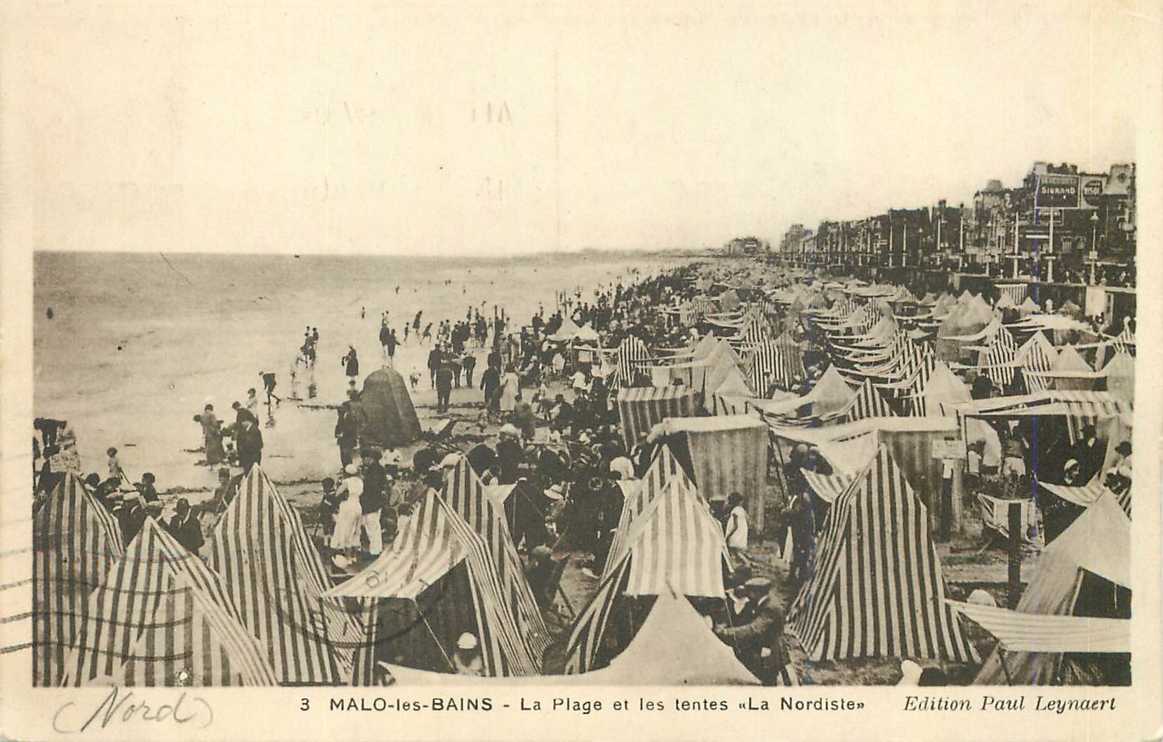 MALO-les-BAINS - La Plage et les tentes «La Nordiste» — Édition Paul Leynaert