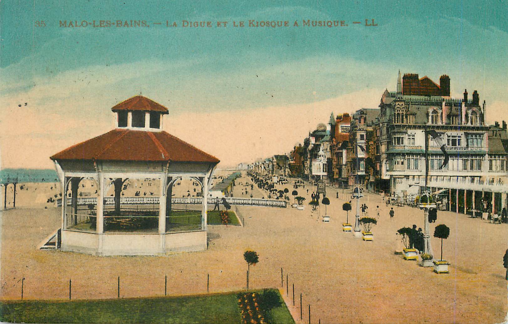 Malo-les-Bains — La Digue et le Kiosque à Musique — LL