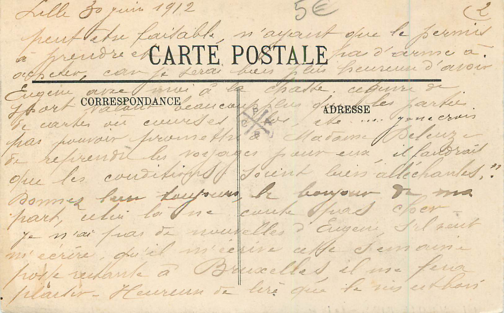 CPA Malo les Bains La Digue — Rückseite
