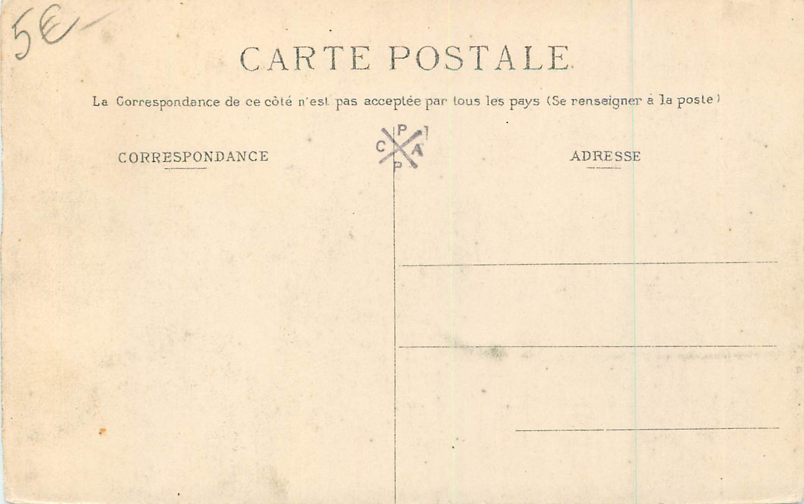 Malo-les-Bains — Scène de Plage — Le Bain. — Édition P.T.N. n°26 — Rückseite
