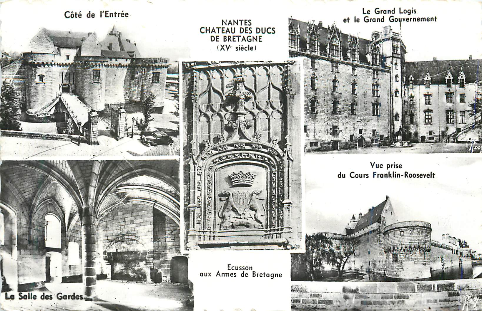 CPM Nantes Chateau des Ducs de Bretagne (XVe Siecle) Cote de l'entree Le grand logis et le grand gouvernement La salle d