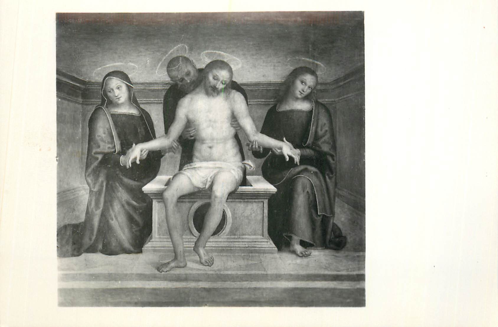 CPA Basilica Di S Pietro Perugia La Pieta (Perugino)