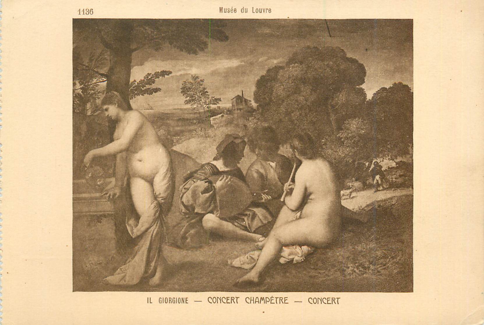 CPA Musee du Louvre Giorgione Concert Champetre Concert