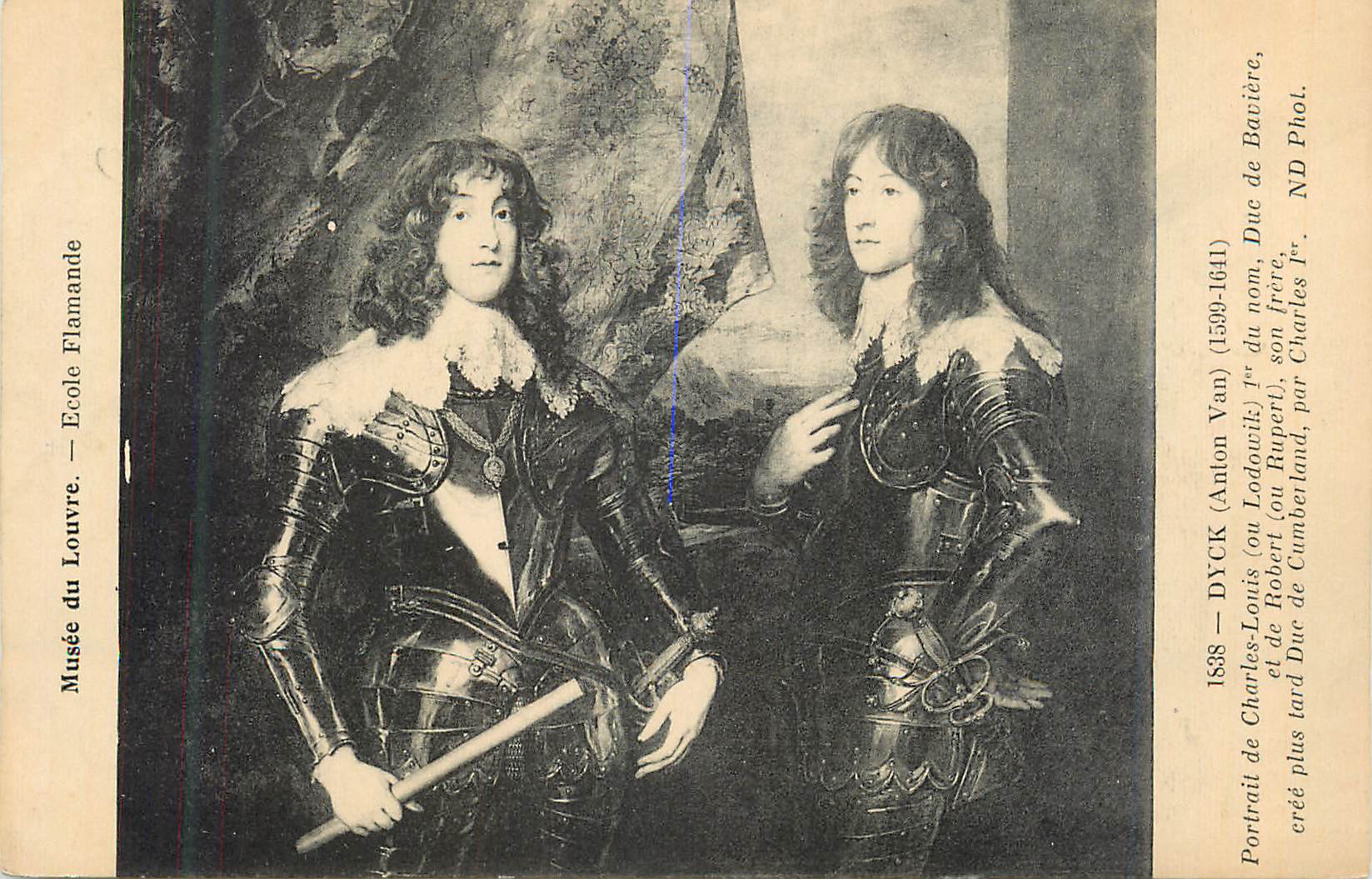 CPA Musee de Louvre Ecole Flamande Dyck (Anton Van) Portrait de Charles Louis 