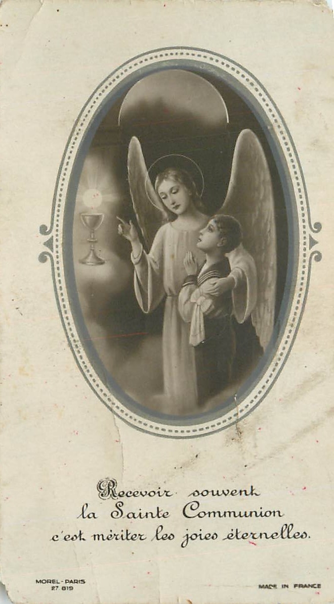 Chromo Recevoir souvent la Sainte Communion c'est Meriter les Joies Eternelles