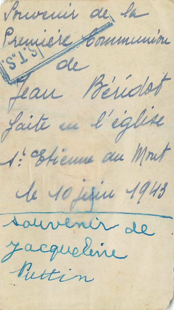 Chromo Recevoir souvent la Sainte Communion c'est Meriter les Joies Eternelles — Rückseite