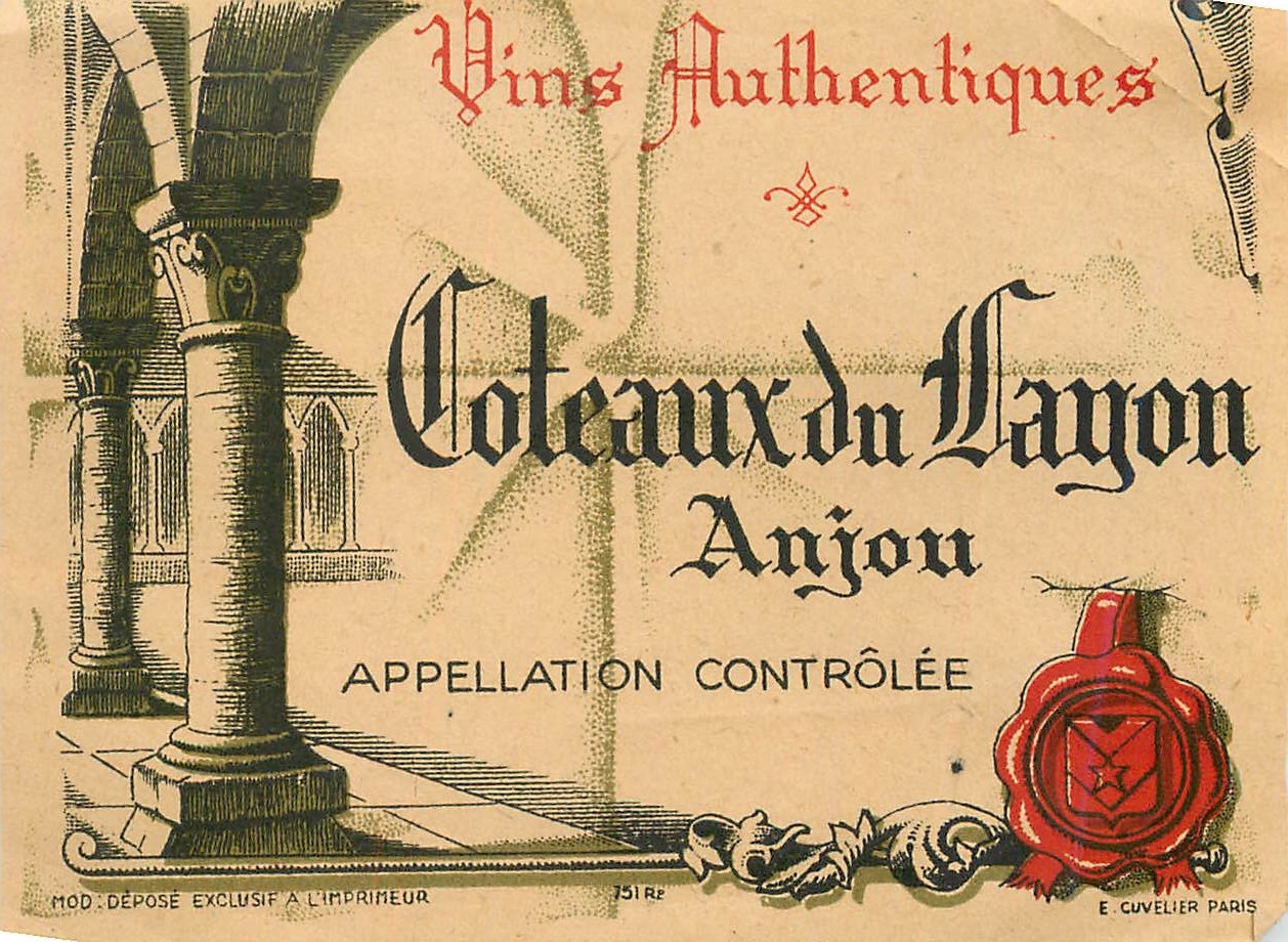 Etiquette Chateau du Lagon Anjou Vins Authentiques Appelation Controlee
