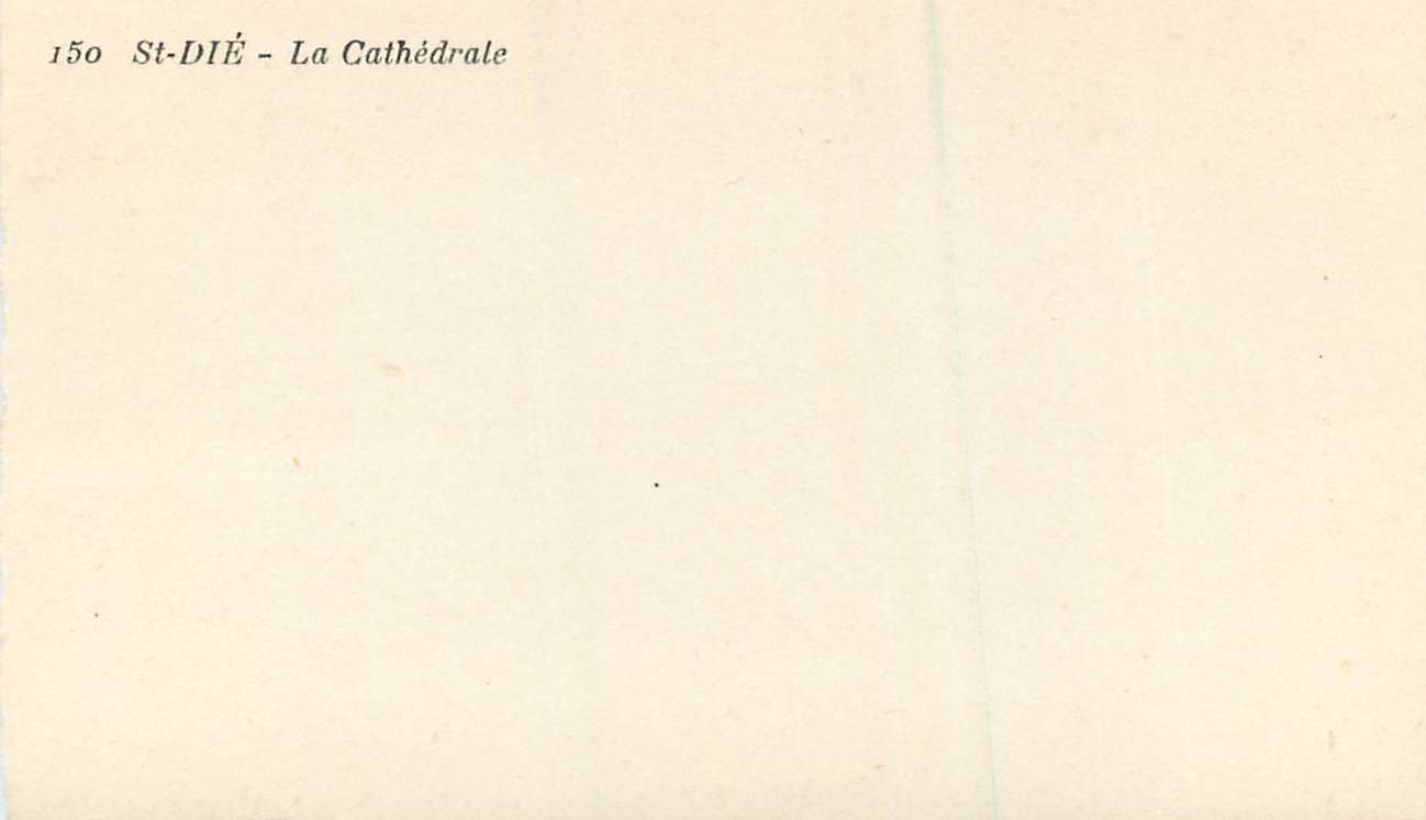 CPM St Die la Cathedrale — Rückseite