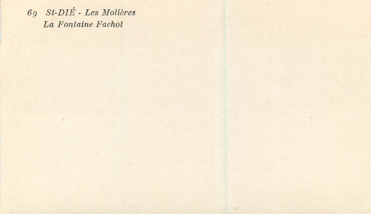 CPM St Die les MOlieres la Fontaine Fachot — Verso