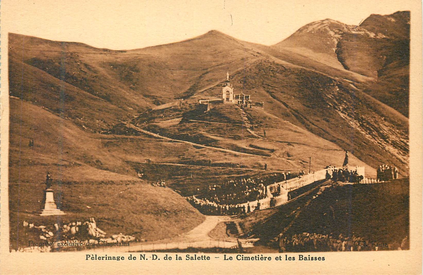 Pèlerinage de N.-D. de la Salette — Le Cimetière et les Baisses — Propriété exclusive des Chapelains