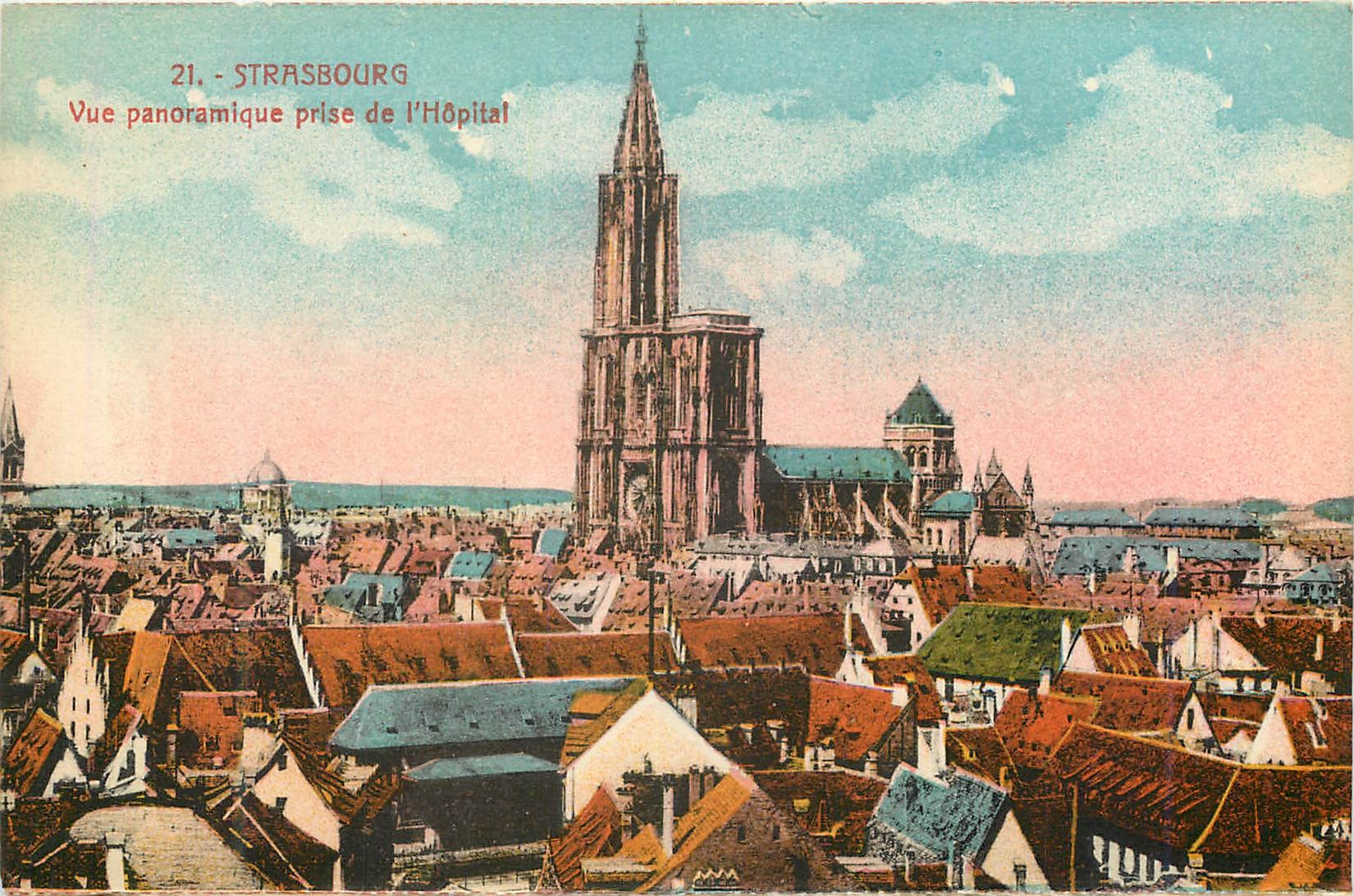 CPA Strasbourg vue Panoramique prise de l'Hopital