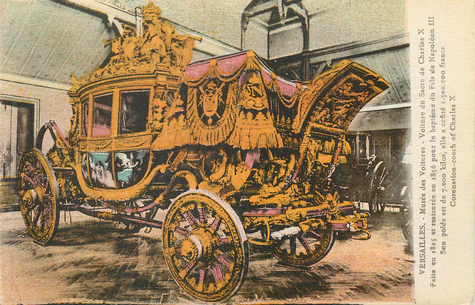 CPA Versailles Musee des Voitures Voiture du Sacre de Charles X