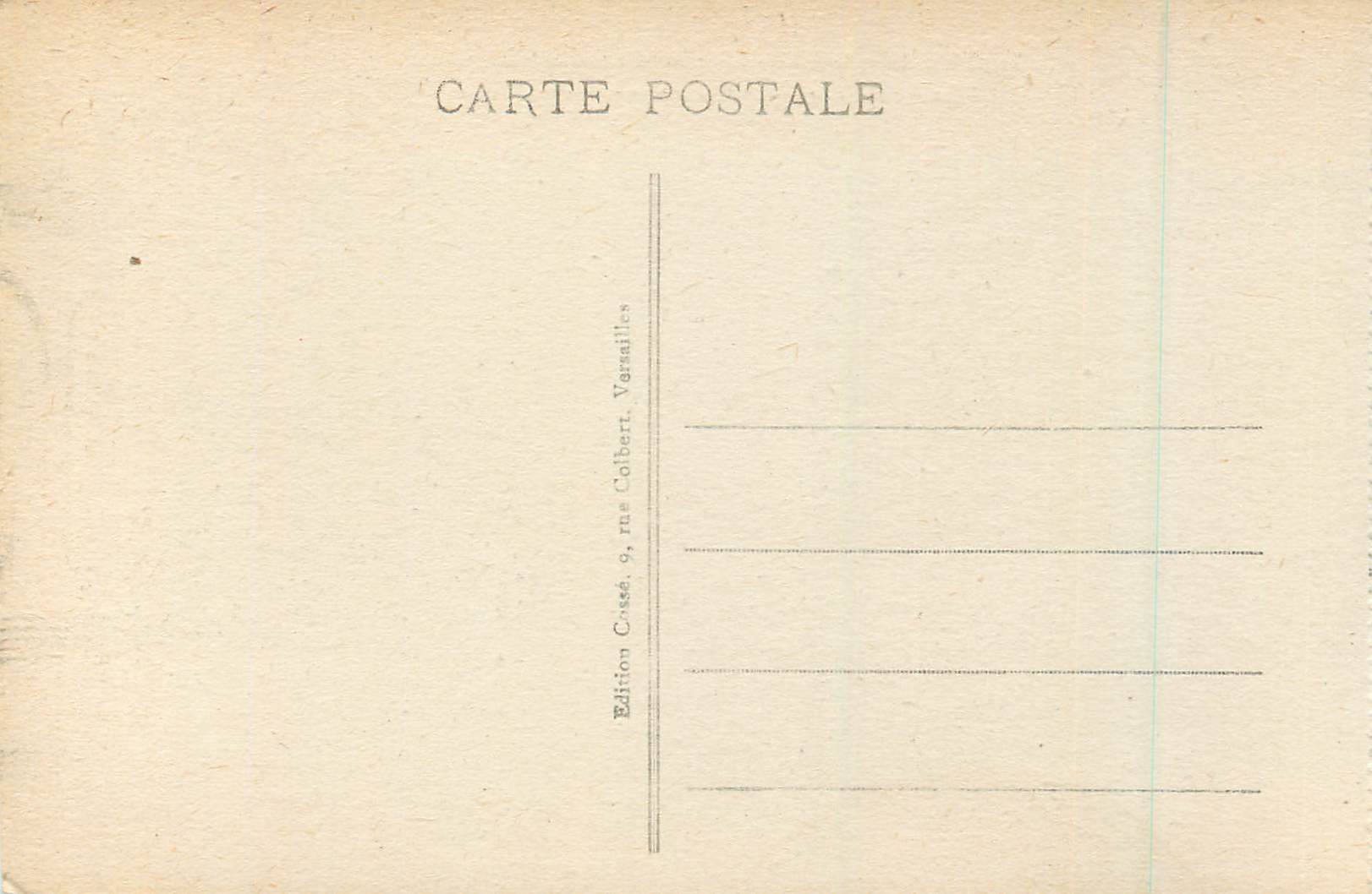 CPA Versailles le Parc Allee Royale et Bassin d'Appolon — Verso