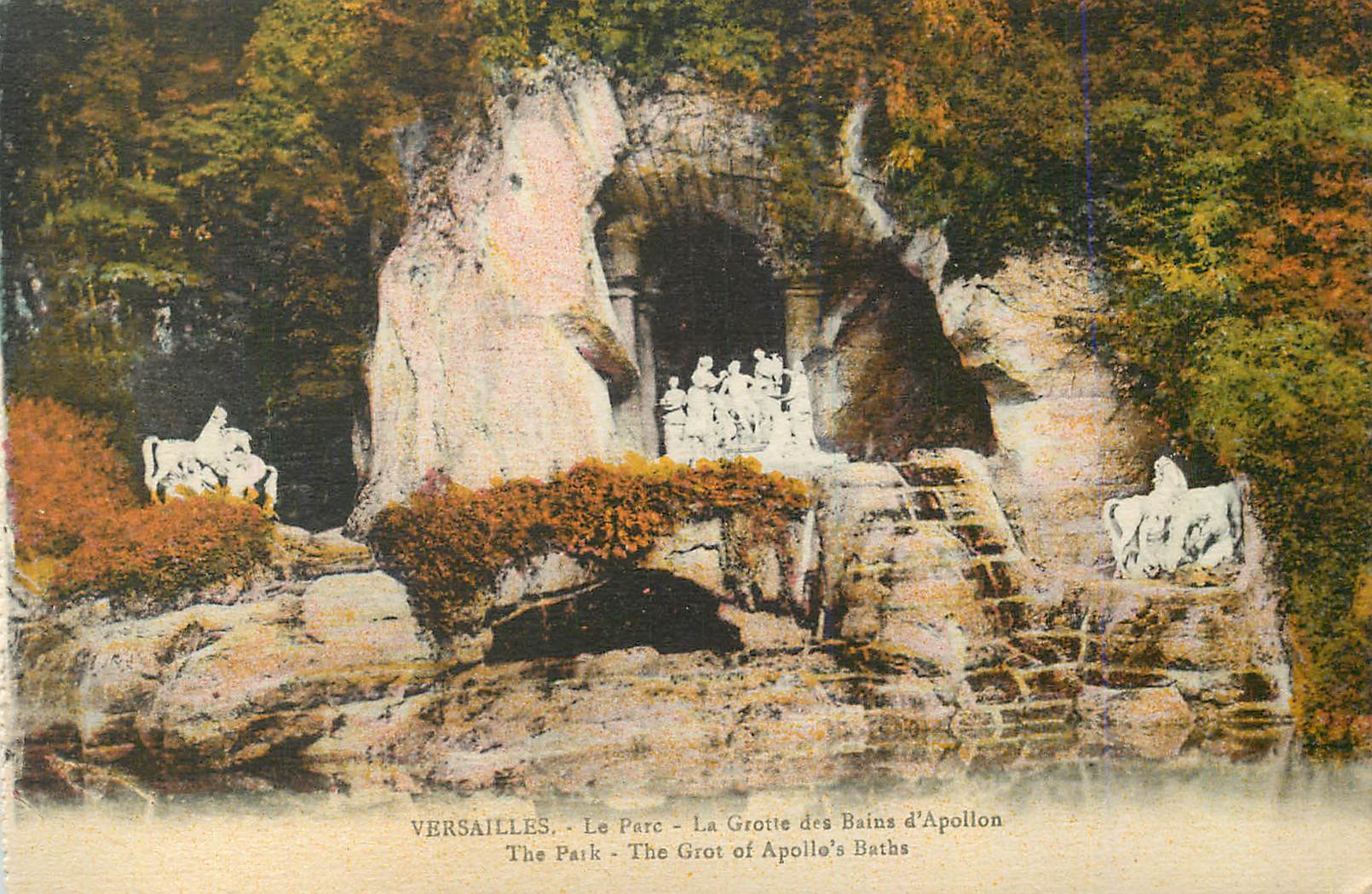 CPA Versailles le Parc la Grotte des Bains d'Apollon