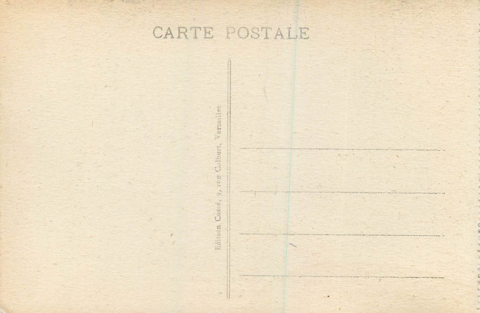 CPA Versailles Galerie des Batailles — Verso