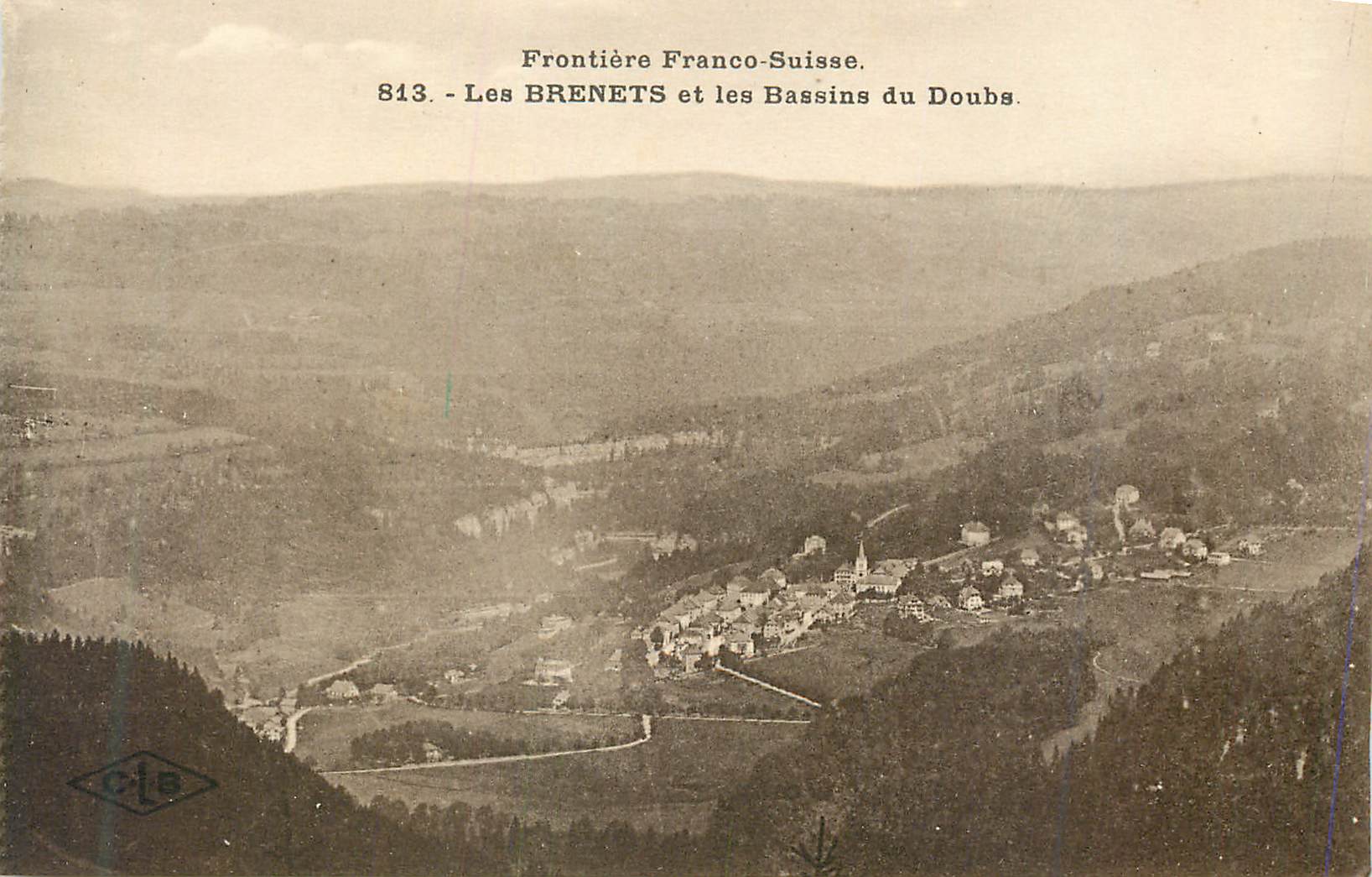 CPA Brenets et les Bassins du Doubs Frontiere Franco Suisse