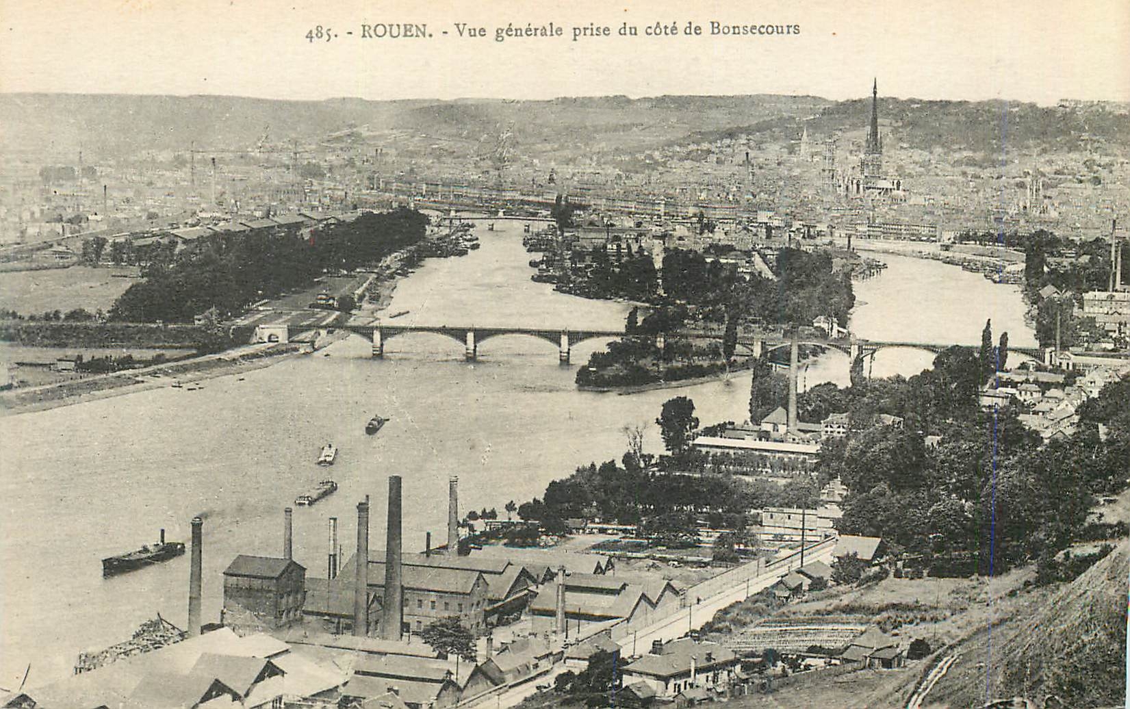 CPA Rouen vue Generale prise du Cote de Bonsecours